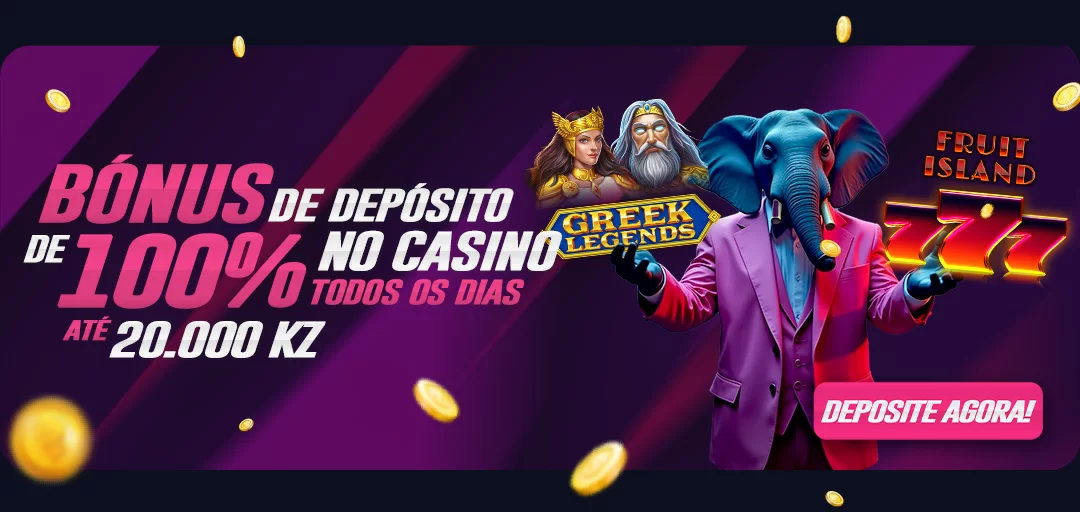 Pronto para mais emoção? Com nosso Bônus de Casino 100% Diário, você pode dobrar sua diversão e suas chances de ganhar, todos os dias